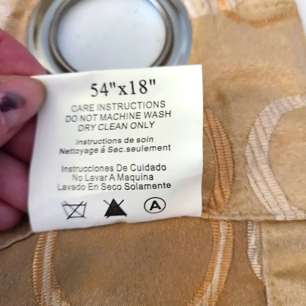 Veratex Cafe Curtains Embroidered Suede Grommets‎ Sz 54